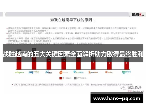 战胜越南的五大关键因素全面解析助力取得最终胜利