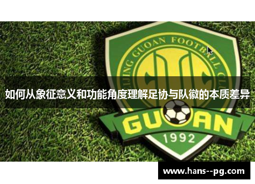 如何从象征意义和功能角度理解足协与队徽的本质差异