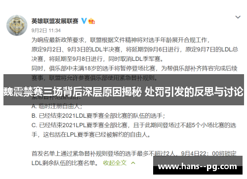 魏震禁赛三场背后深层原因揭秘 处罚引发的反思与讨论