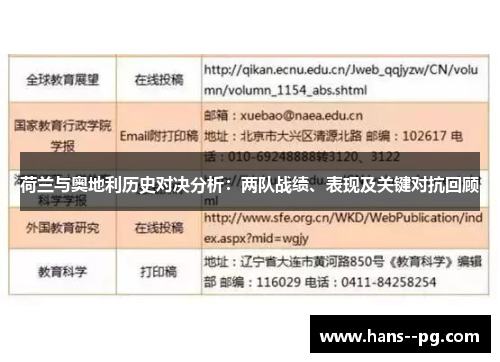 荷兰与奥地利历史对决分析：两队战绩、表现及关键对抗回顾